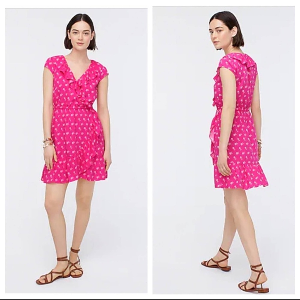 JCrew Pink Flutter Dress